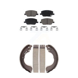 Front Rear Ceramic Brake Pads Drum Shoe Kit For 2017 Jeep Compass New Body Style