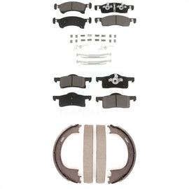 Front Rear Ceramic Brake Pads Parking Shoe Kit For Ford Expedition From 03 19 02