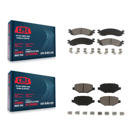 Front Rear Ceramic Brake Pads Kit For 2010-2012 Ford Taurus SHO