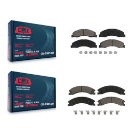 Front Rear Ceramic Brake Pads Kit For Ford E-450 Super Duty