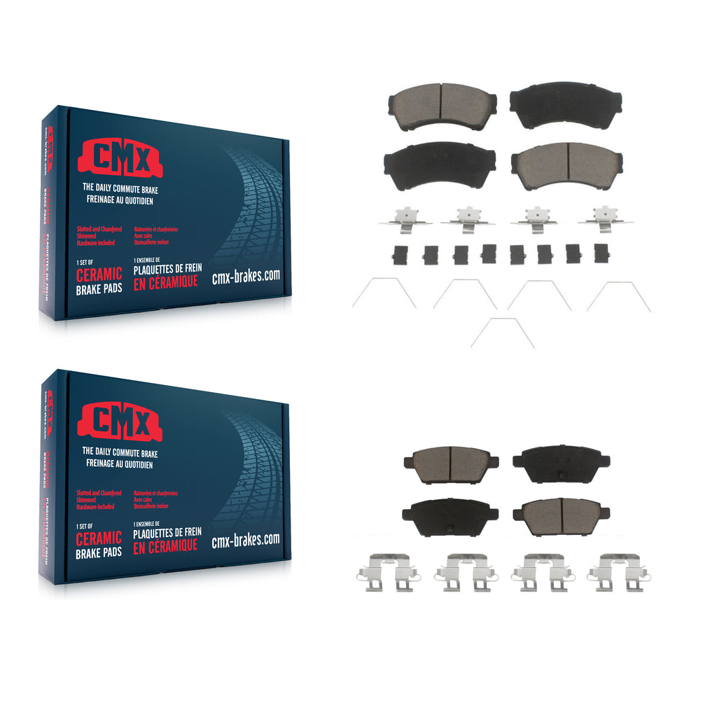 Front Rear Ceramic Brake Pads Kit For Ford Fusion Mazda 6 Lincoln MKZ Mercury