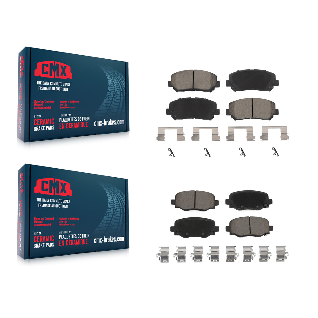 Front Rear Ceramic Brake Pads Kit For Jeep Cherokee Chrysler 200