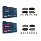 Front Rear Ceramic Brake Pads Kit For Jeep Cherokee Chrysler 200