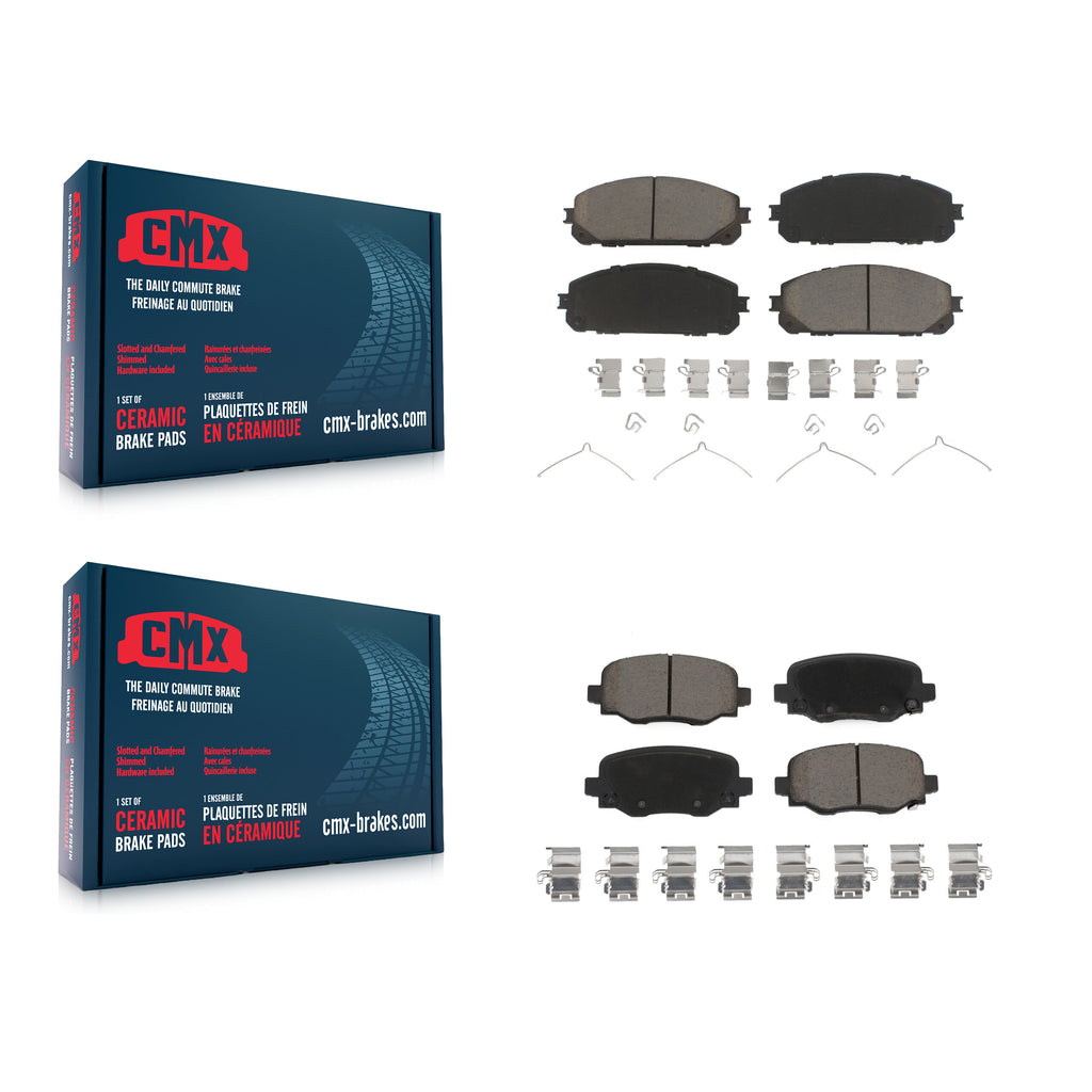 Front Rear Ceramic Brake Pads Kit For Jeep Cherokee