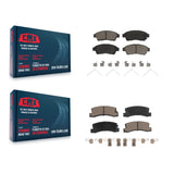 Front Rear Ceramic Brake Pads Kit For Toyota Camry Celica