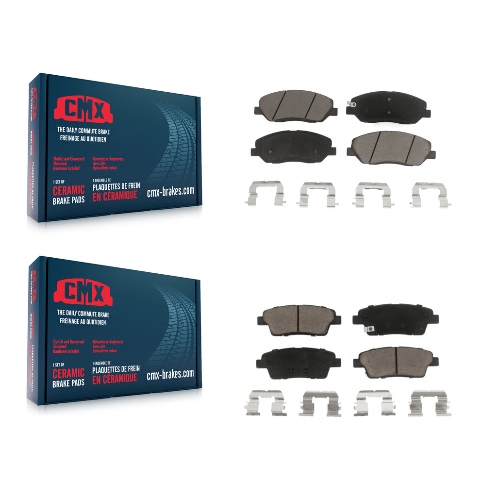 Front Rear Ceramic Brake Pads Kit For Hyundai Genesis 3.8L