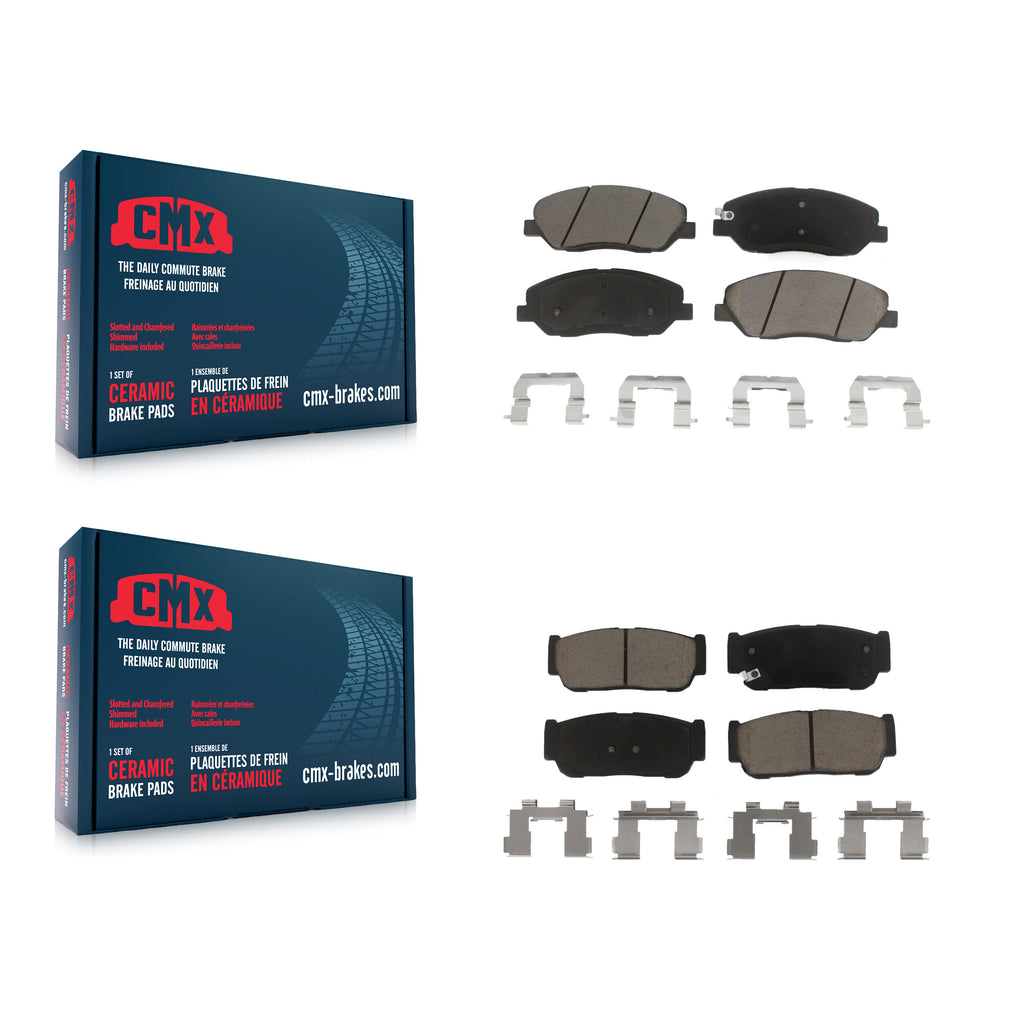 Front Rear Ceramic Brake Pads Kit For Kia Sedona Hyundai Entourage To 04/27/06