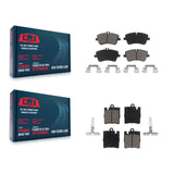 Front Rear Ceramic Brake Pads Kit For Mercedes-Benz C240 CLK350 C320 C280 CLK320