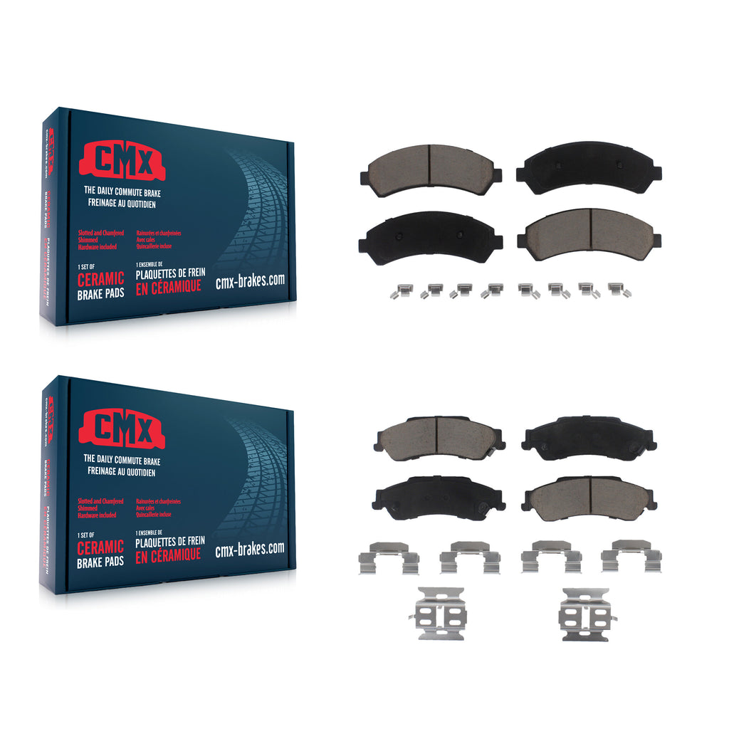 Front Rear Ceramic Brake Pad Kit For Chevrolet S10 Blazer GMC Sonoma Jimmy Isuzu