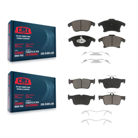 Front Rear Ceramic Brake Pads Kit For Ford Fusion Lincoln MKZ Police Responder