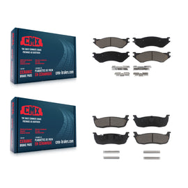 Front Rear Ceramic Brake Pads Kit For Ford F-150 Expedition F-250 HD Lincoln