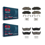 Front Rear Ceramic Brake Pads Kit For Ford F-150 Heritage Lincoln Blackwood