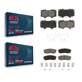 Front Rear Ceramic Brake Pad Kit For Toyota 4Runner Lexus Sequoia GX460 FJ GX470