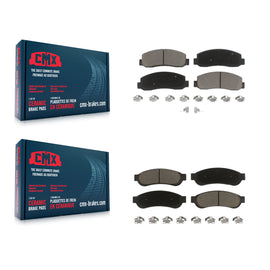 Front Rear Ceramic Brake Pad Kit For Ford F-350 Super Duty With Dual Wheels