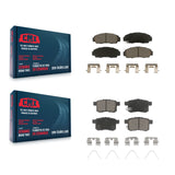 Front Rear Ceramic Brake Pads Kit For Honda Accord Acura TSX