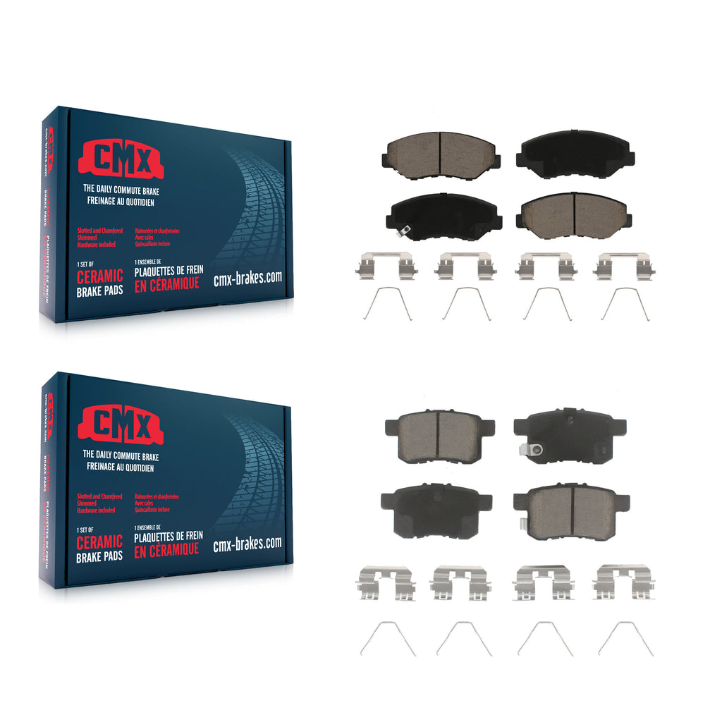 Front Rear Ceramic Brake Pads Kit For Honda Accord