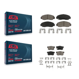 Front Rear Ceramic Brake Pads Kit For Honda Accord Acura CSX