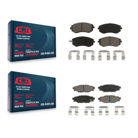 Front Rear Ceramic Brake Pads Kit For Subaru Outback Legacy Forester Impreza WRX