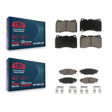 Front Rear Ceramic Brake Pads Kit For 2014 Subaru WRX With 15