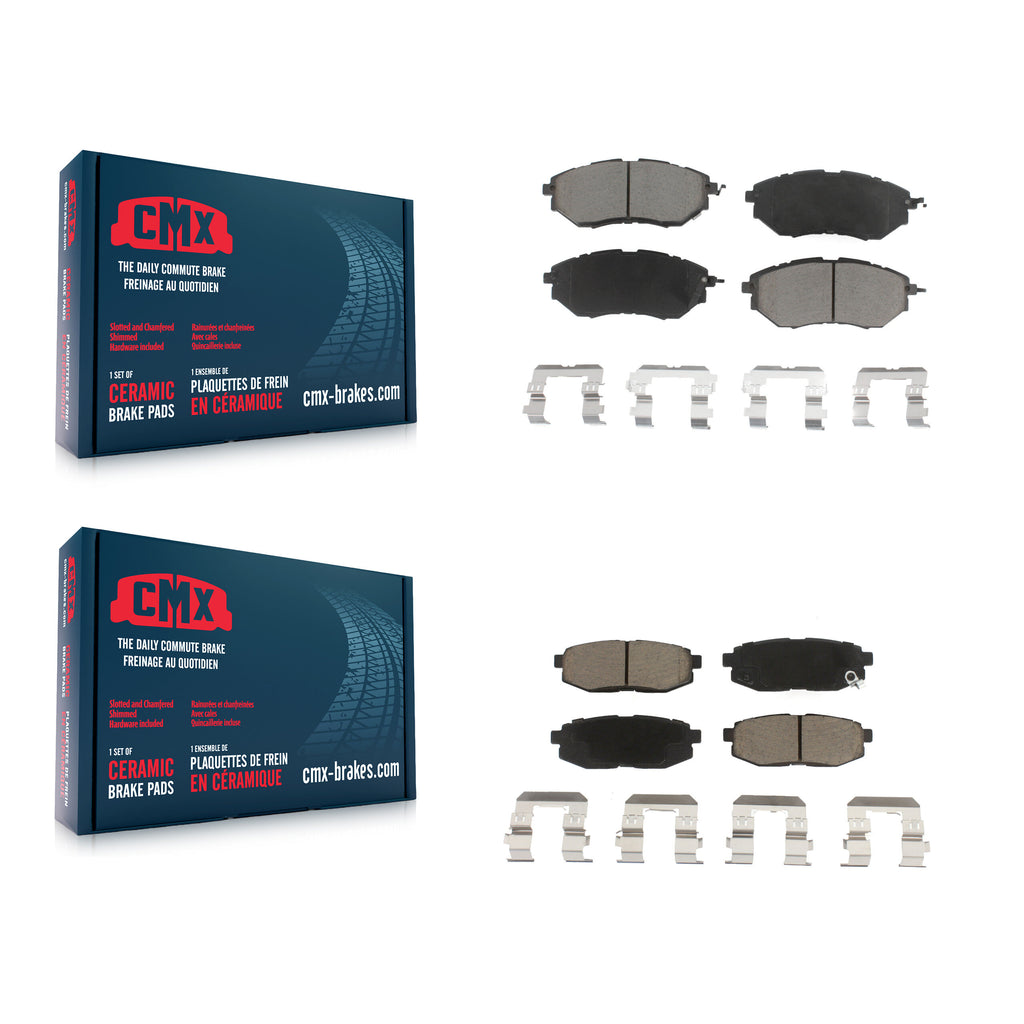 Front Rear Ceramic Brake Pads Kit For Subaru Forester Outback Legacy Tribeca B9