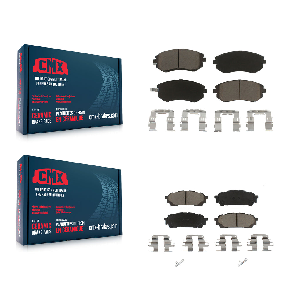 Front Rear Ceramic Brake Pads Kit For Subaru Forester Impreza Saab 9-2X