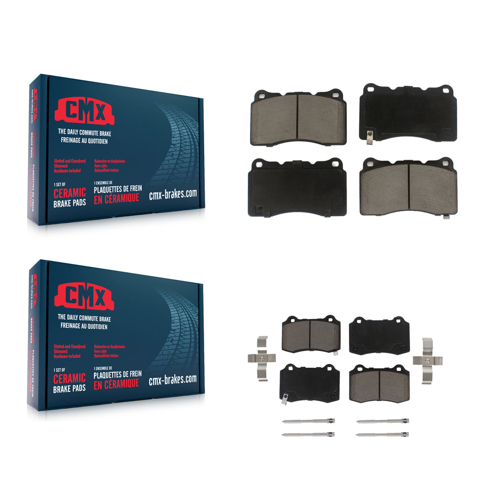 Front Rear Ceramic Brake Pads Kit For Tesla S Hyundai Genesis Coupe