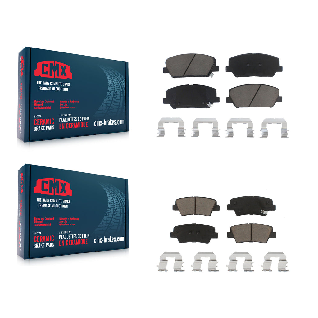 Front Rear Ceramic Brake Pads Kit For Kia Optima 2.0L