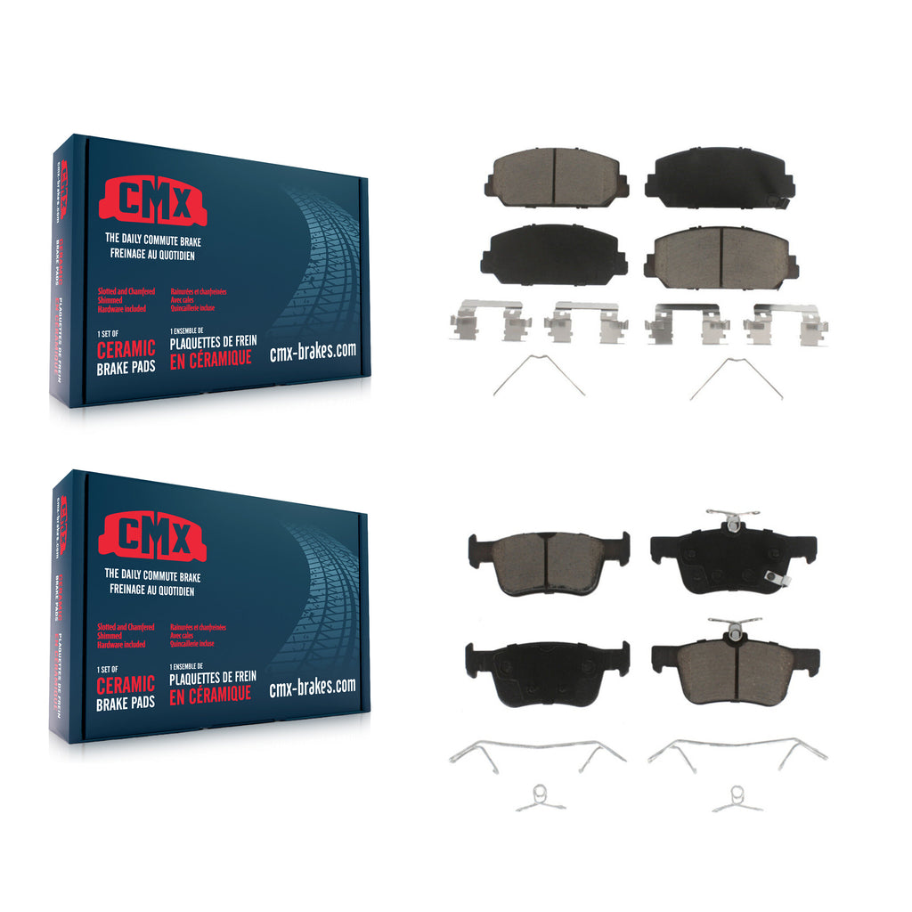 Front Rear Ceramic Brake Pads Kit For Honda Civic