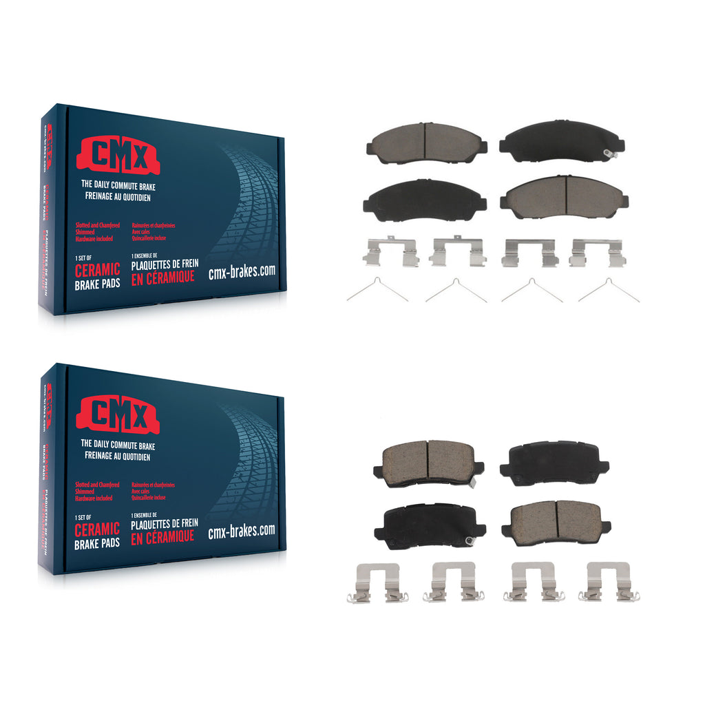 Front Rear Ceramic Brake Pads Kit For 2014-2020 Acura RLX Sport Hybrid SH-AWD