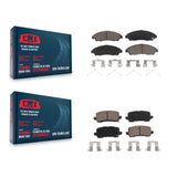 Front Rear Ceramic Brake Pads Kit For 2014-2020 Acura RLX Sport Hybrid SH-AWD