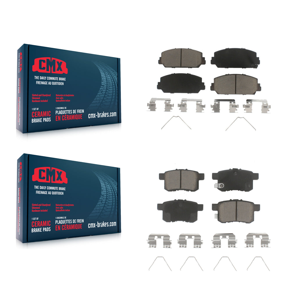 Front Rear Ceramic Brake Pads Kit For Honda Accord