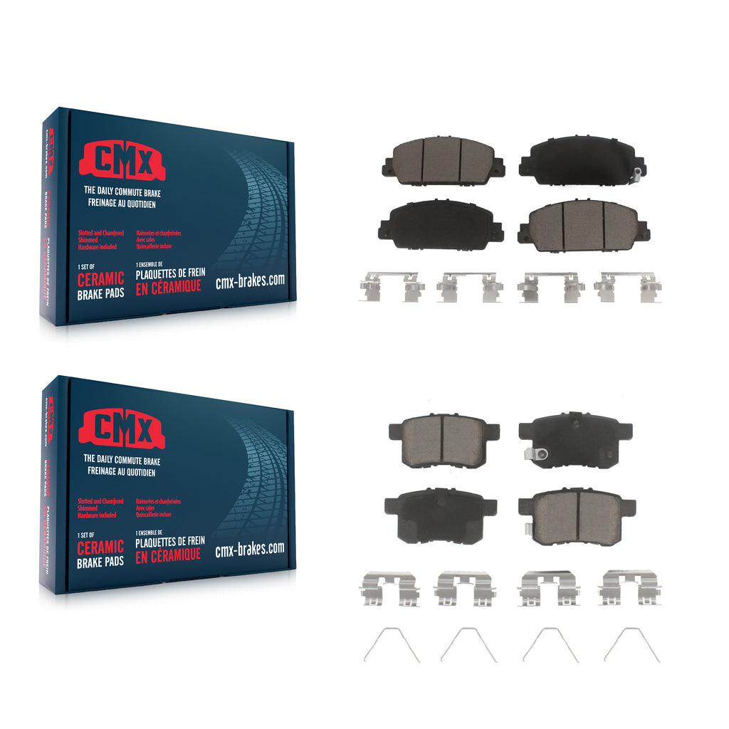 Front Rear Ceramic Brake Pads Kit For Honda Accord