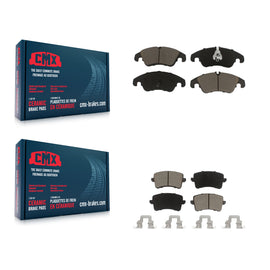 Front Rear Ceramic Brake Pads Kit For Audi Q5 A4 Quattro A5 allroad S5