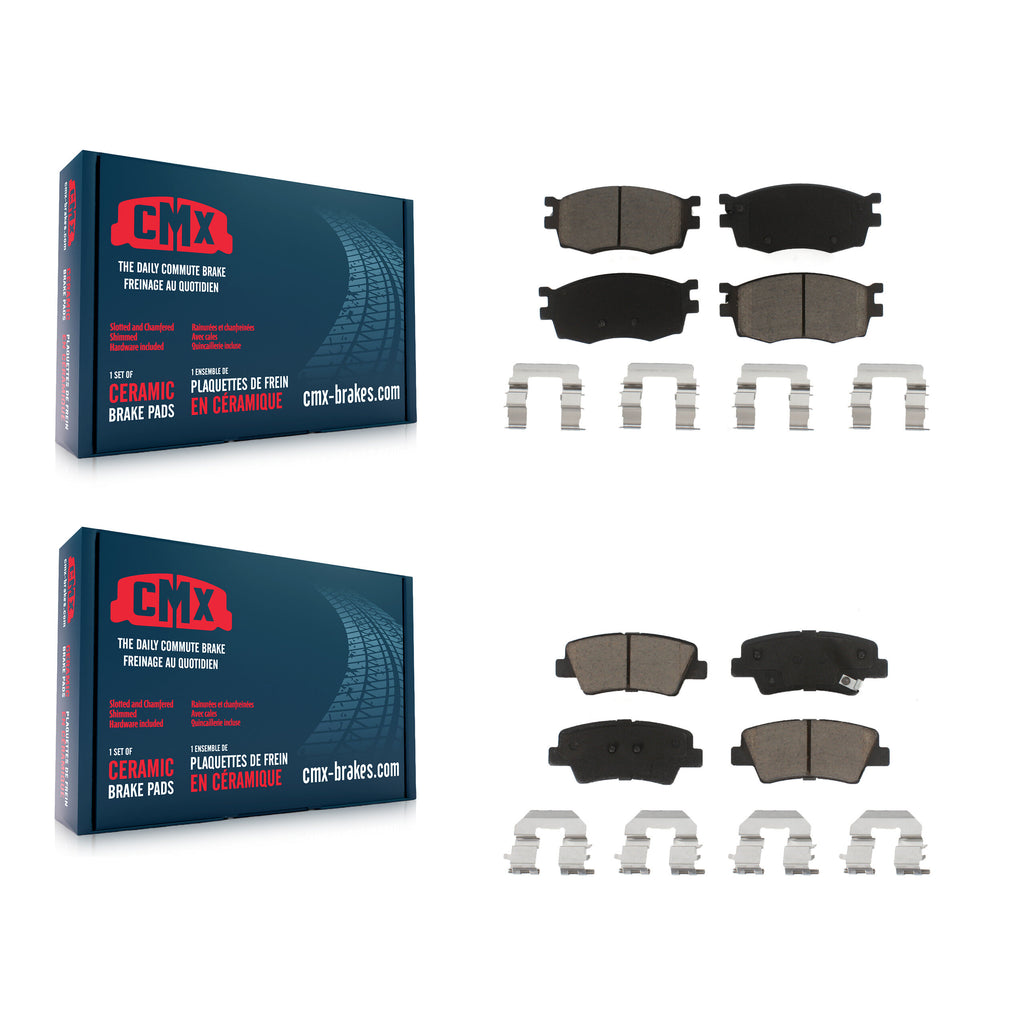 Front Rear Ceramic Brake Pads Kit For 2011 Hyundai Accent