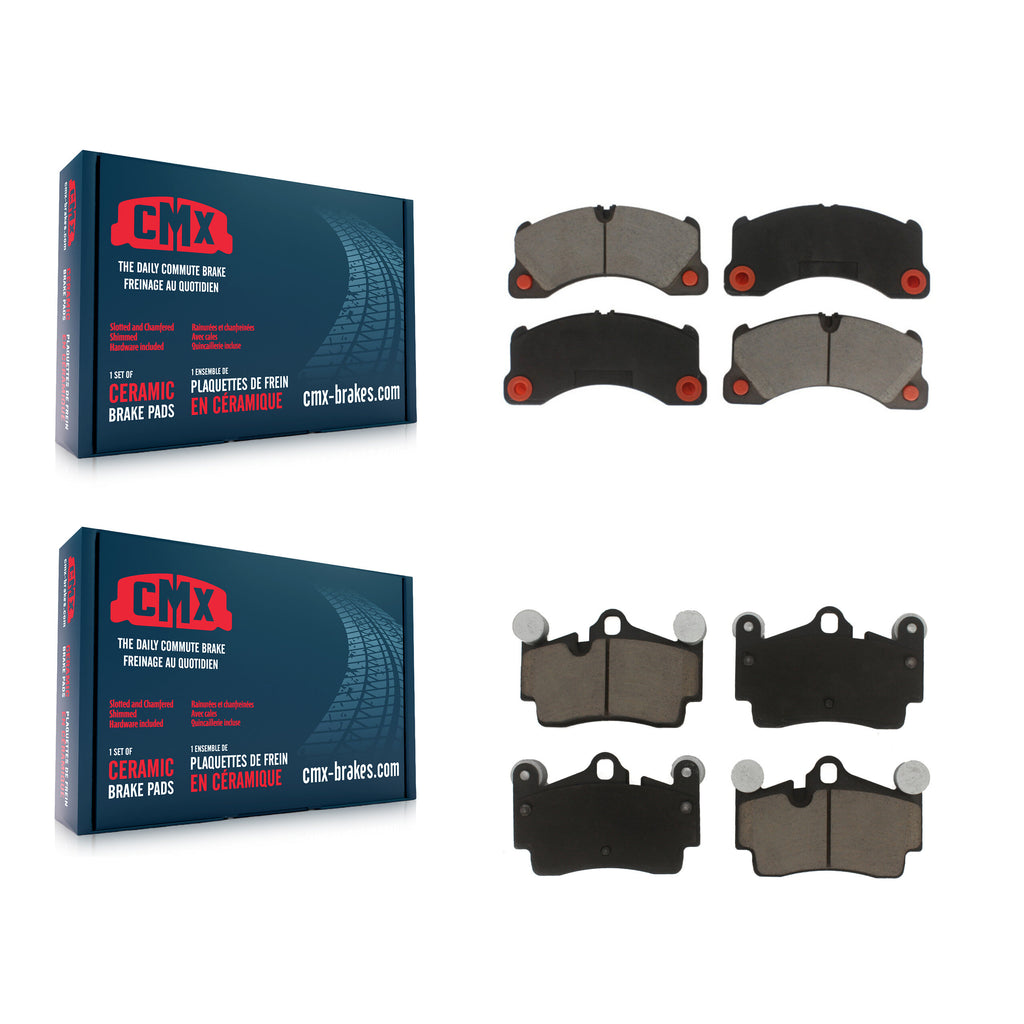 Front Rear Ceramic Brake Pads Kit For Porsche Cayenne