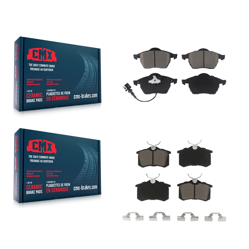 Front Rear Ceramic Brake Pads Kit For Volkswagen Jetta Beetle Golf Audi TT A6
