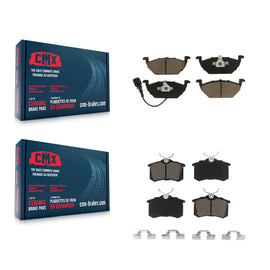 Front Rear Ceramic Brake Pads Kit For Volkswagen Jetta Beetle Golf City