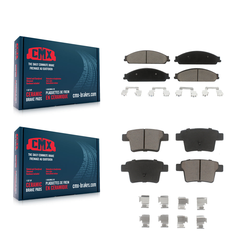 Front Rear Ceramic Brake Pads Kit For Ford Five Hundred Freestyle Taurus Mercury