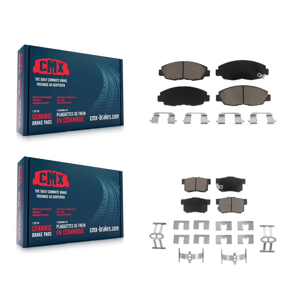 Front Rear Ceramic Brake Pads Kit For Honda Civic Accord Acura EL