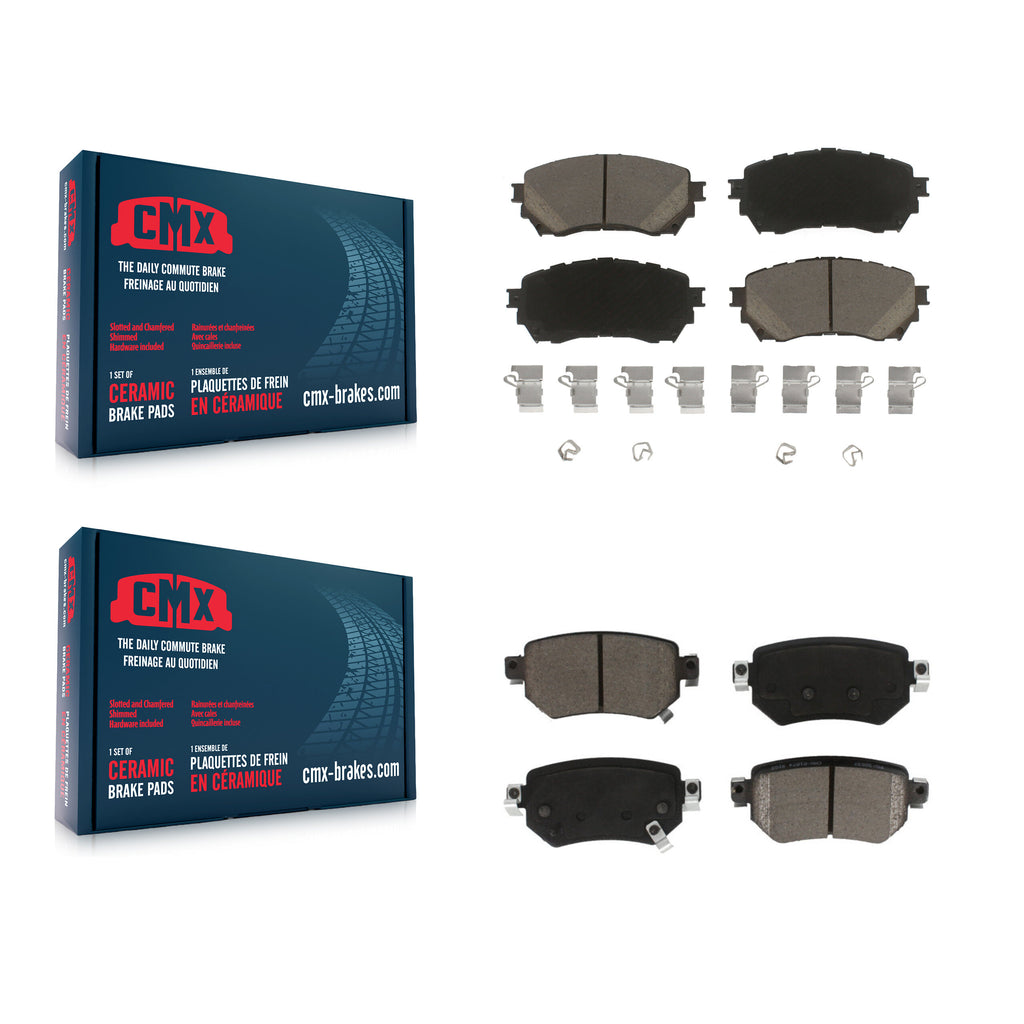 Front Rear Ceramic Brake Pads Kit For Mazda 6