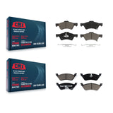 Front Rear Ceramic Brake Pad Kit For Dodge Grand Caravan Chrysler Town & Country