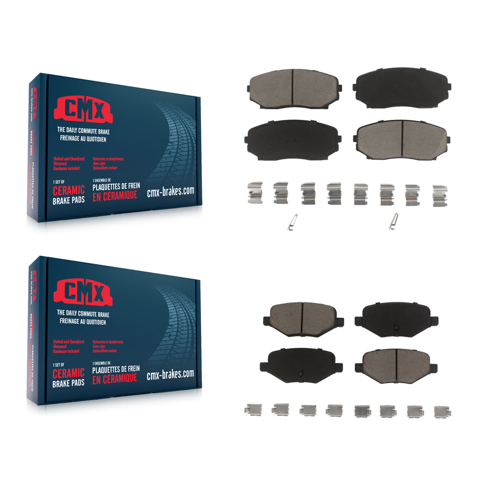 Front Rear Ceramic Brake Pads Kit For Ford Edge Lincoln MKX
