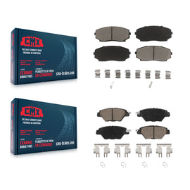 Front Rear Ceramic Brake Pads Kit For 2016-2022 Mazda CX-9