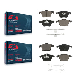 Front Rear Ceramic Brake Pads Kit For 03-14 Volvo XC90 With 316mm Diameter Rotor