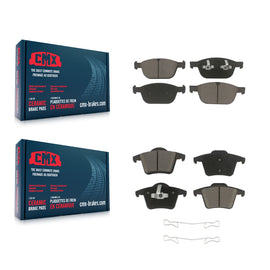 Front Rear Ceramic Brake Pads Kit For 03-14 Volvo XC90 With 328mm Diameter Rotor