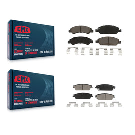 Front Rear Ceramic Brake Pads Kit For Chevrolet Silverado 1500 GMC Sierra Tahoe