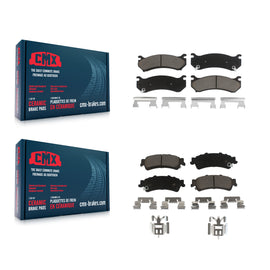 Front Rear Ceramic Brake Pad Kit For Chevrolet Silverado 1500 GMC Sierra Classic