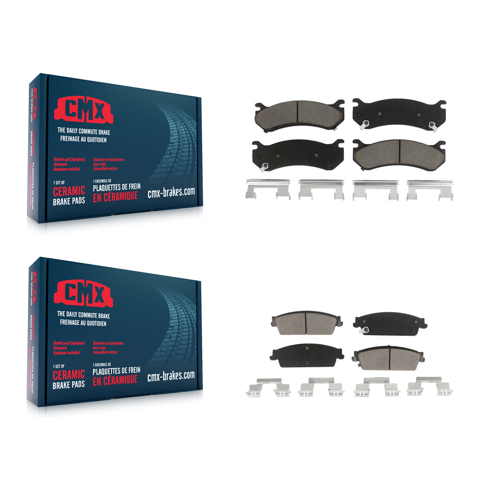Front Rear Ceramic Brake Pads Kit For Chevrolet Silverado 1500 Disc rear brakes