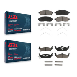 Front Rear Ceramic Brake Pads Kit For Ford F-150 Lincoln Mark LT