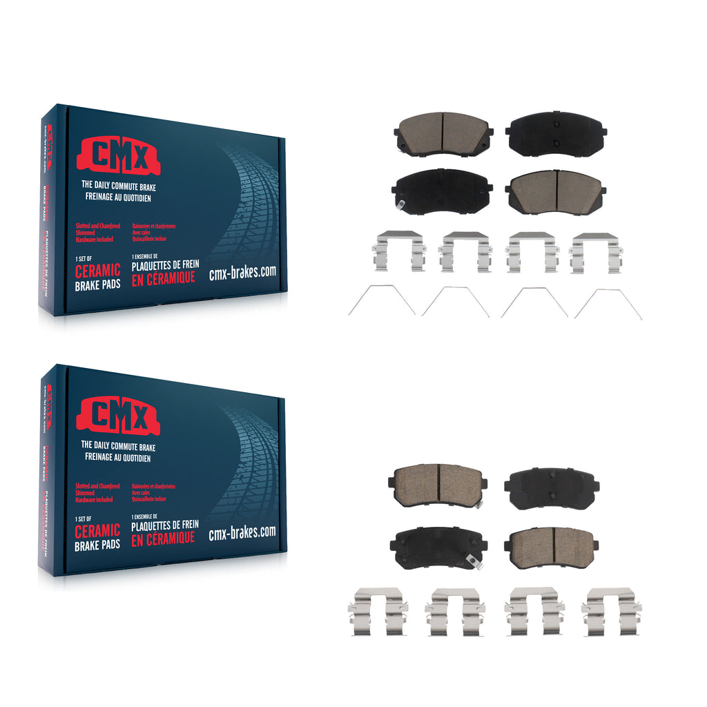 Front Rear Ceramic Brake Pads Kit For Kia Optima With Manual Parking